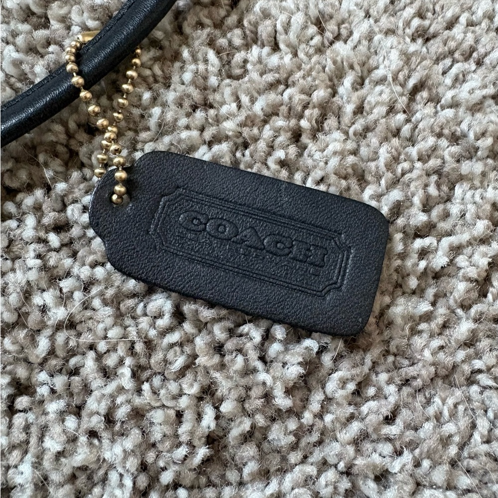 COACH Vintage Compact Pouch Black Leather Crossbody Shoulder Bag 9620 **READ** - Picture 11 of 12